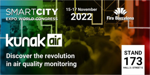 Kunak presentará su tecnología para monitorizar la calidad del aire en Smart City Expo World Congress