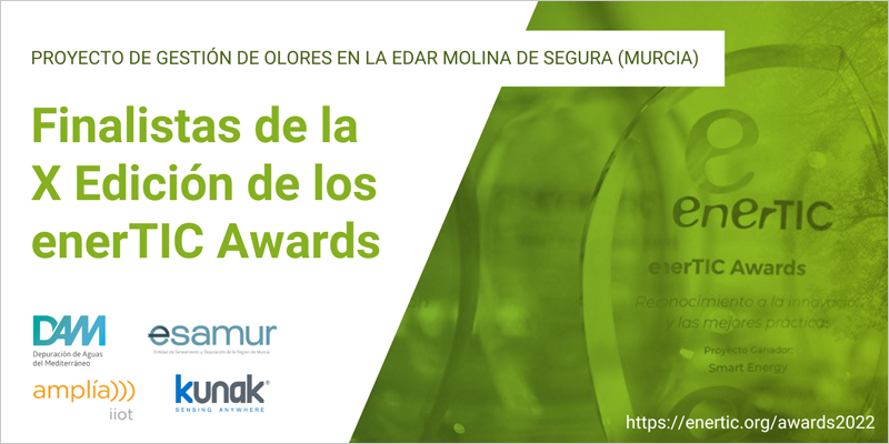 El proyecto de sistema de alerta temprana para gestión de olores en EDAR, finalista de los EnerTIC Awards 2022