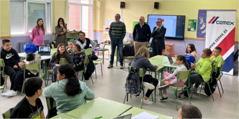 Un colegio de Morata de Jalón acogió un taller didáctico sobre economía circular de Cemex
