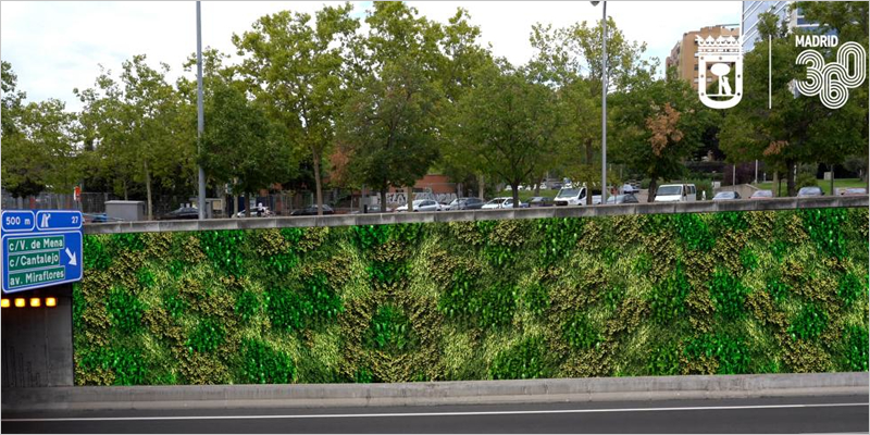Los muros de hormigón de la M-30 de Madrid contarán con jardines verticales y sensores de contaminación