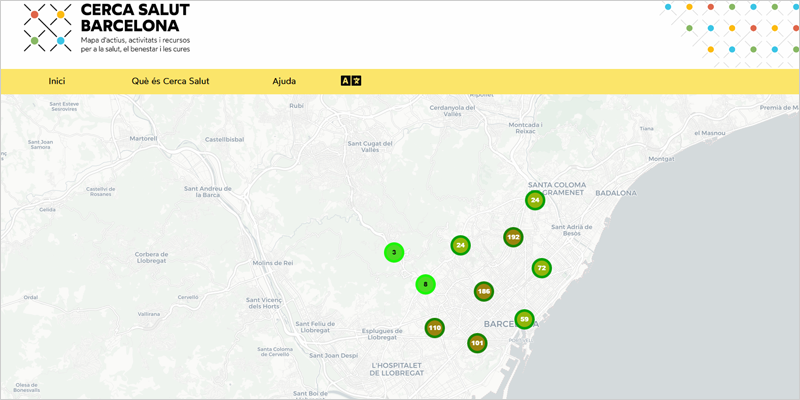 Barcelona agrupa en un mapa digital cerca de 800 recursos de la ciudad para mejorar la salud y el bienestar