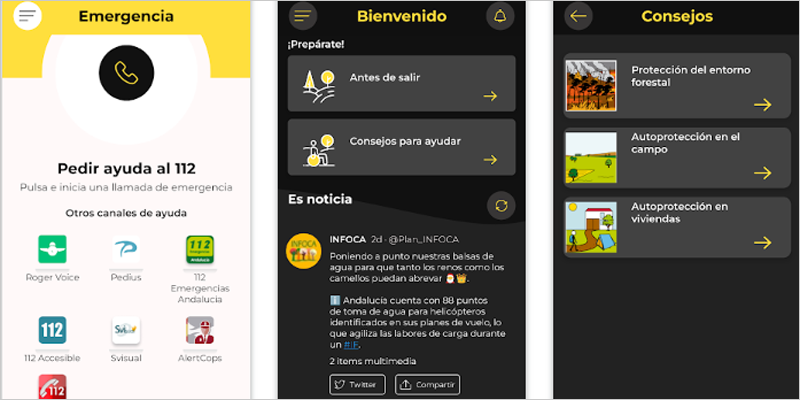 La app Cilifo SOS informa sobre incendios forestales y necesidades de colectivos vulnerables