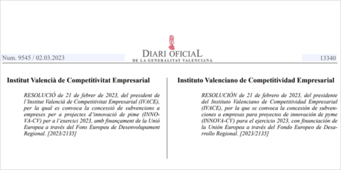 El Ivace convoca ayudas a la innovación empresarial por valor de 10 millones de euros