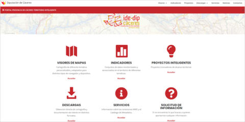 El geoportal de la Diputación de Cáceres se actualiza para aportar más datos y facilitar la interacción