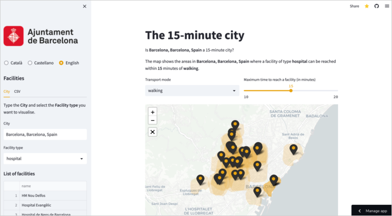 ciudad de 15 minutos