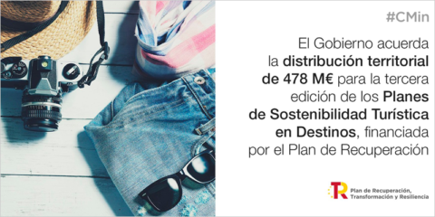 Distribución territorial de la nueva convocatoria extraordinaria de Planes de Sostenibilidad Turística