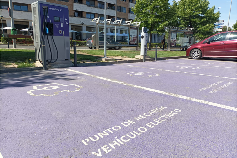 red de recarga de vehículos eléctricos en Logroño