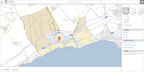 El Ayuntamiento de Cambrils lanza su geoportal urbanístico con la colaboración de Nexus Geographics