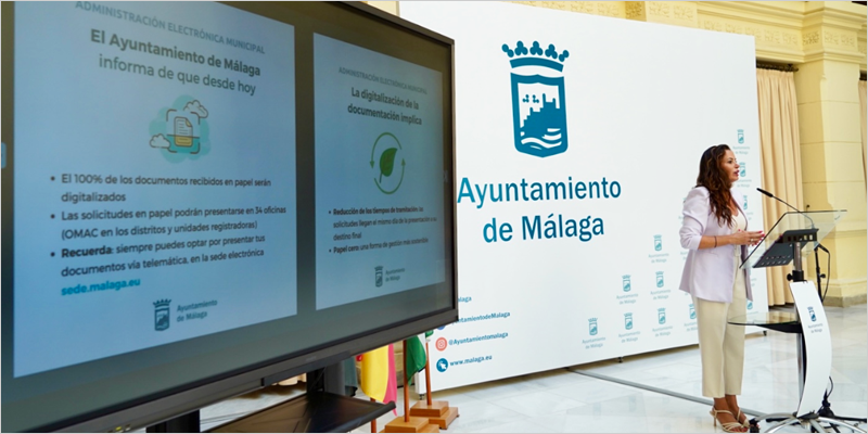 El Ayuntamiento de Málaga digitalizará la documentación recibida en los registros municipales