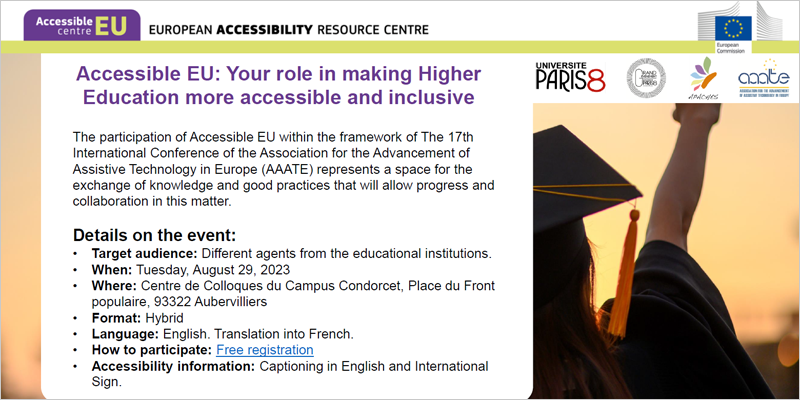 AccessibleEU organiza un taller para hacer más accesible e inclusiva la educación superior