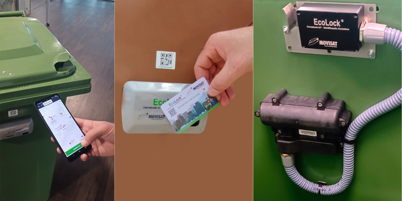 EcoLock IoT, las cerraduras inteligentes de MOVISAT para contenedores de residuos