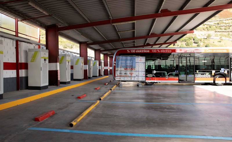 infraestructura de carga que permitirá transferir energía del Metro a los autobuses de Bilbao