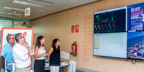 En marcha el sistema de monitorización de la afluencia de personas en las playas de Benidorm