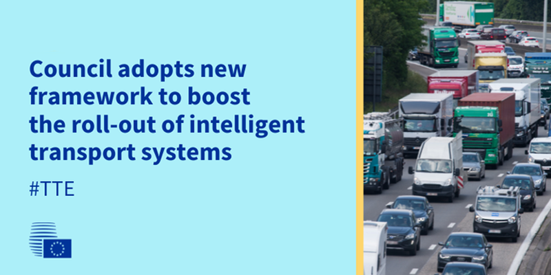 El Consejo Europeo adopta la revisión de la Directiva sobre la implantación de sistemas de transporte inteligente