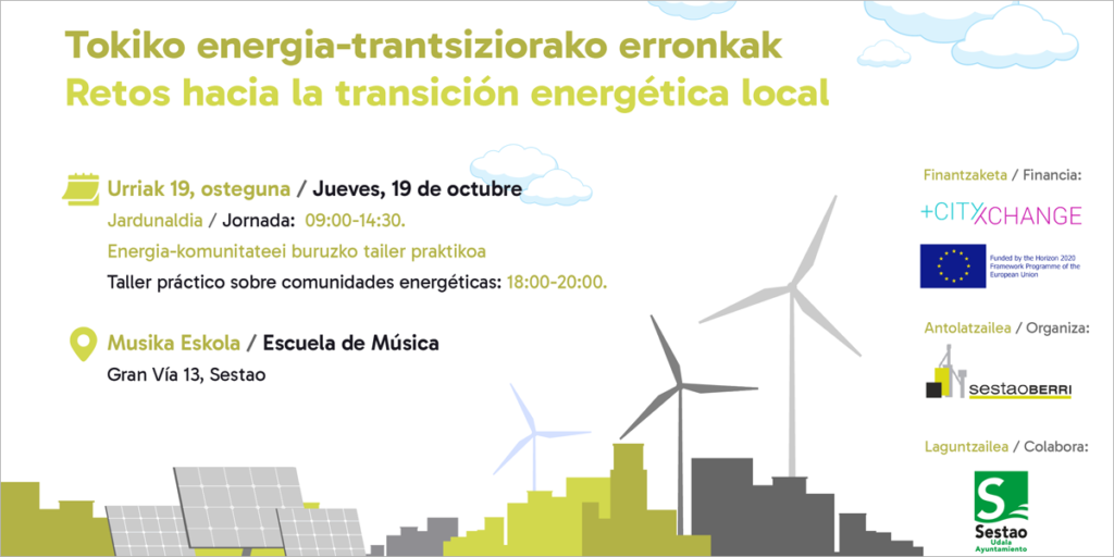 Sestao acogerá una jornada sobre los retos de la transición energética en el ámbito local