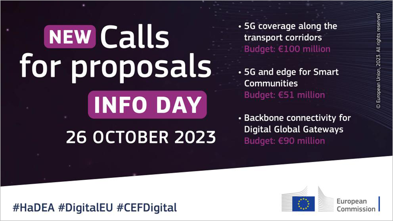 Nuevas convocatorias de propuestas del programa europeo CEF Digital para apoyar la conectividad digital