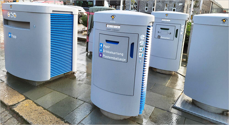 sistema de recogida neumática de residuos de Envac en Bergen