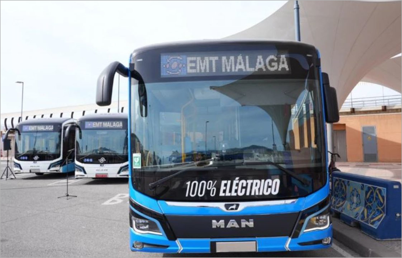 cargadores de autobuses eléctricos de la EMT de Málaga