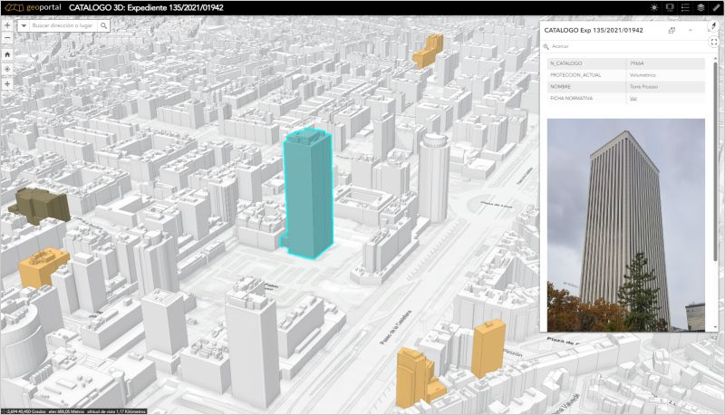 visor 3D de edificios protegidos de Madrid