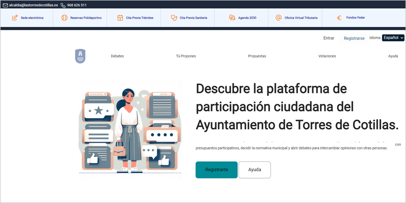 Las Torres de Cotillas cuenta con una nueva web corporativa y una plataforma online de participación ciudadana