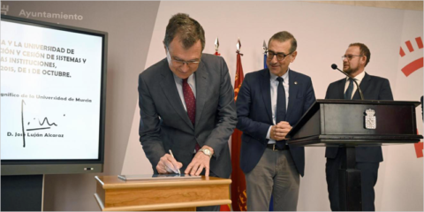 Convenio entre el Ayuntamiento de Murcia y la UMU para el desarrollo de las ciudades inteligentes