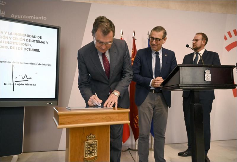 Convenio entre el Ayuntamiento de Murcia y la UMU para el desarrollo de las ciudades inteligentes