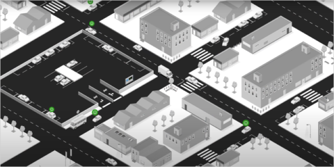 Solución de guiado de parking urbano de Urbiotica