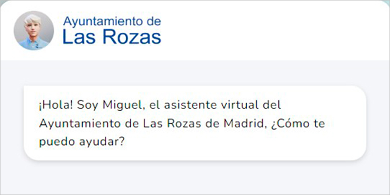 El Ayuntamiento de Las Rozas de Madrid cuenta con un asistente virtual para atender a la ciudadanía