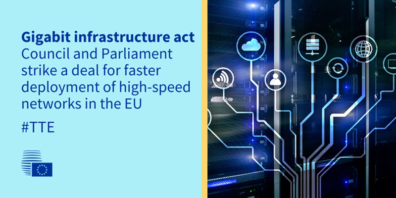 El Consejo Europeo y el Parlamento alcanzan un acuerdo provisional sobre la Ley de infraestructura gigabit