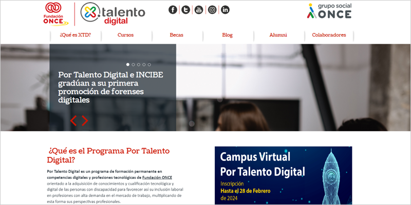 El programa ‘Por Talento Digital’ de Fundación ONCE lanza tres nuevos cursos MOOC