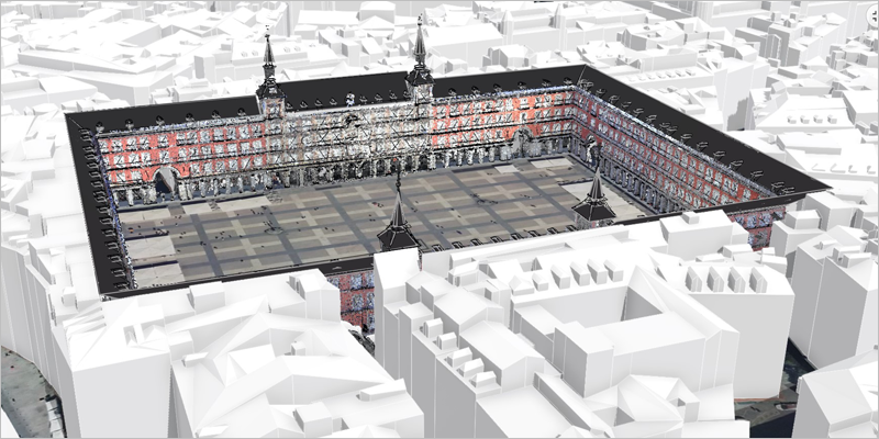 Un visor 3D permite visitar la Plaza Mayor de Madrid de manera virtual