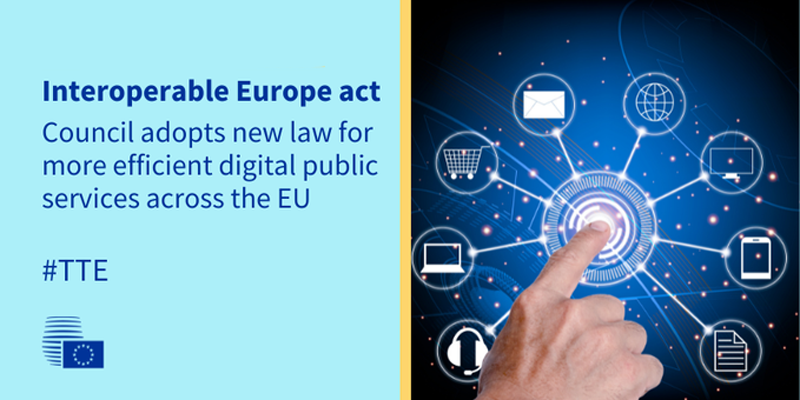 El Consejo Europeo adopta la Ley sobre la Europa Interoperable para mejorar los servicios públicos digitales
