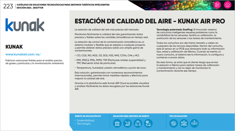 Kunak AIR Pro en el catálogo de soluciones para DTI de Segittur