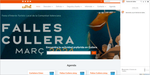 El portal web turístico de Cullera incorpora un chabot y mejora la accesibilidad