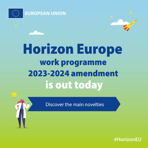 enmienda al programa de trabajo Horizonte Europa 2023-2024 