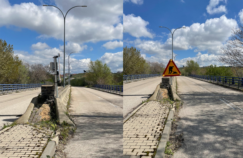 sistema de monitorización y sensorización de señales de obra en corte de carril de PROIN