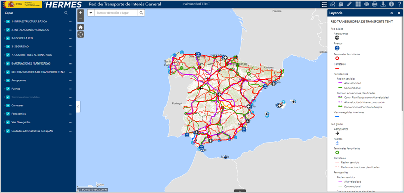 visualizador de mapas Hermes 