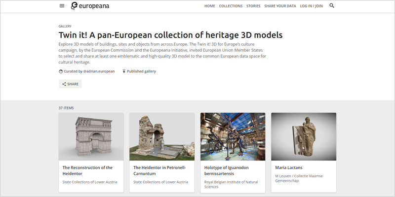 Publicada una colección paneuropea de bienes patrimoniales digitalizados en 3D