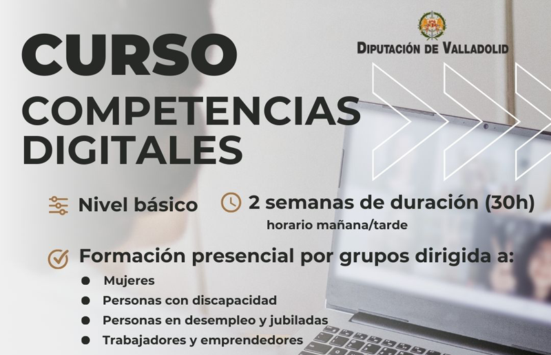 cursos de competencias digitales básicas en la provincia de Valladolid