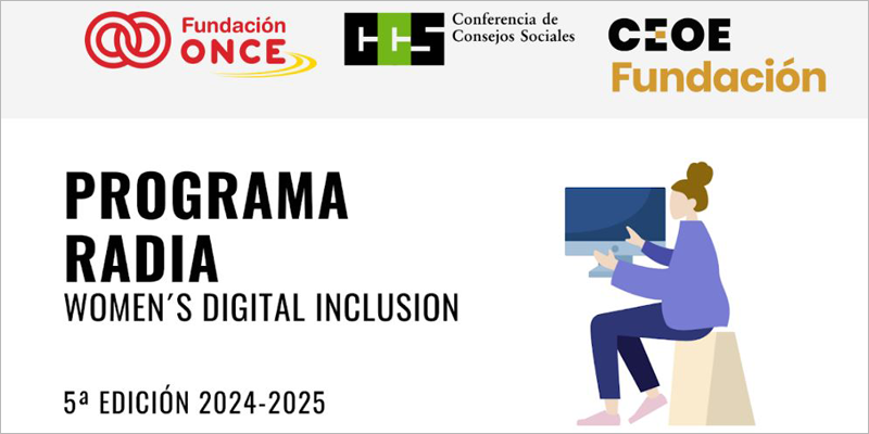 Nueva convocatoria del Programa RADIA para la formación digital de mujeres con discapacidad