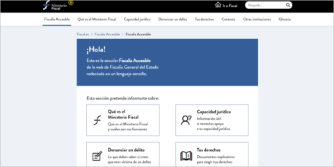 Fundación ONCE colabora en la creación de la sección accesible de la web del Ministerio Fiscal