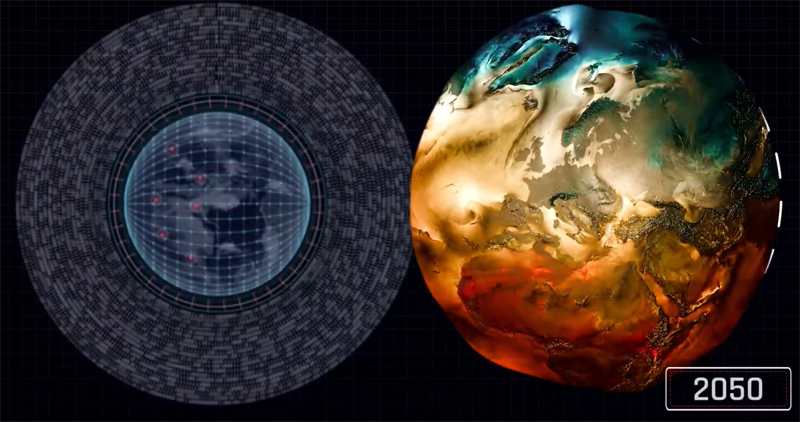 modelo digital de la Tierra 2050