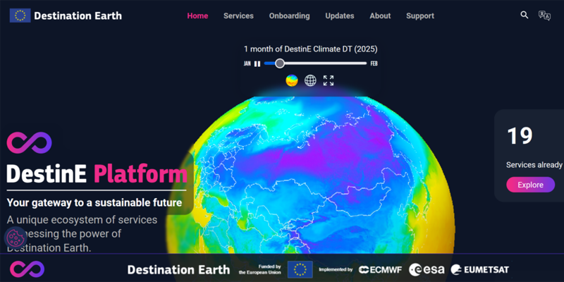 sistema inicial Destination Earth