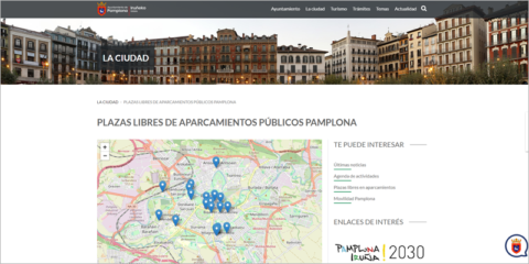 Pamplona ofrece información en tiempo real sobre las plazas libres de los aparcamientos disuasorios