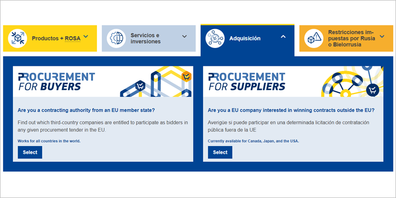 Nuevo portal online de compra pública dirigido a las entidades contratantes europeas