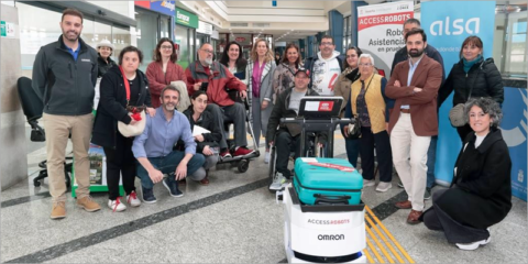 Fundación ONCE prueba un robot de asistencia para personas con discapacidad en Oviedo