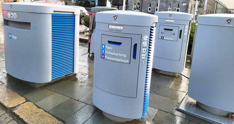 tecnología neumática de recogida de residuos de Envac en Bergen