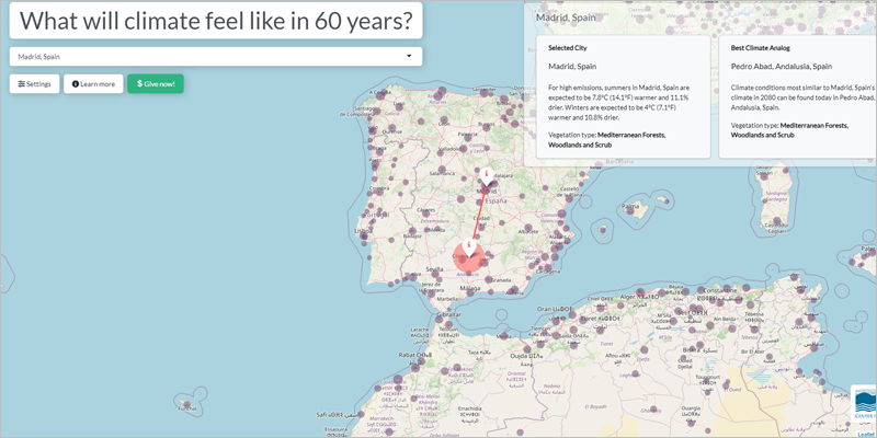 Una nueva aplicación web pronostica el futuro del clima en miles de ciudades de todo el mundo