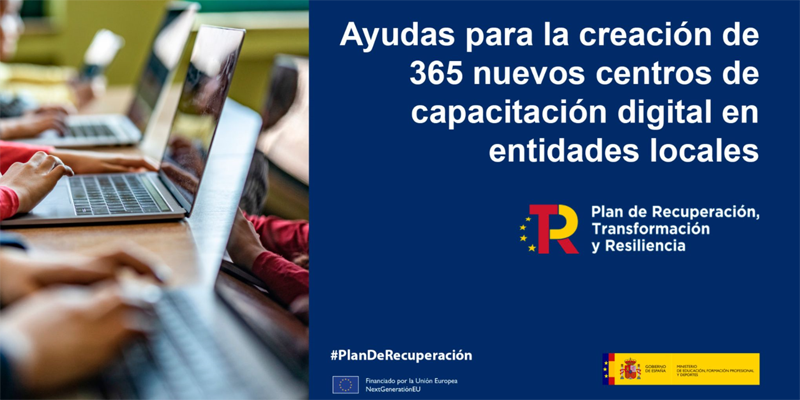 Ayudas de 8,9 millones para crear 365 nuevos centros de capacitación digital en entidades locales