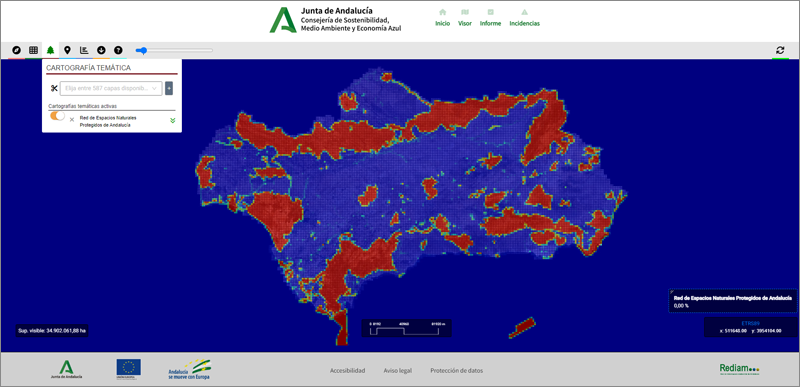 Nuevo visor online con información forestal para ayudar a combatir el cambio climático en Andalucía